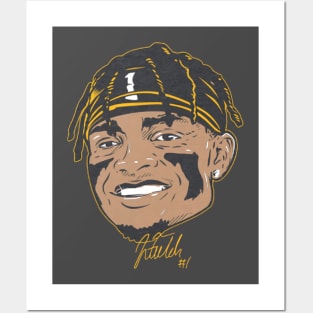 Justin Fields Pittsburgh Swag Head Posters and Art